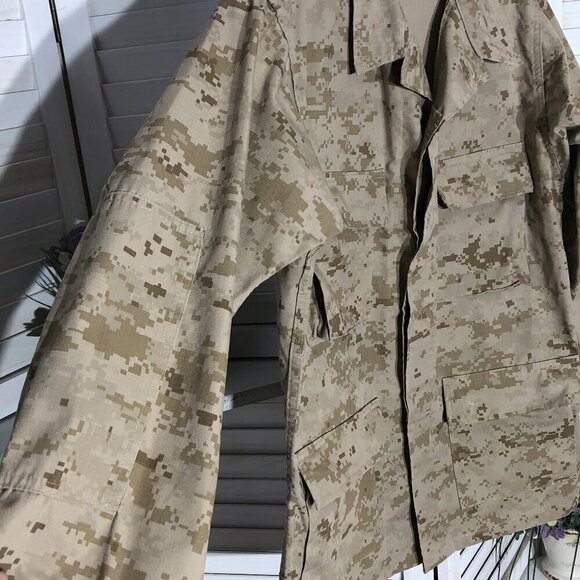 USMC Desert Marine Corp Camouflage Cotton FROG Combat Jacket - Small Regular - Picture 3 of 9